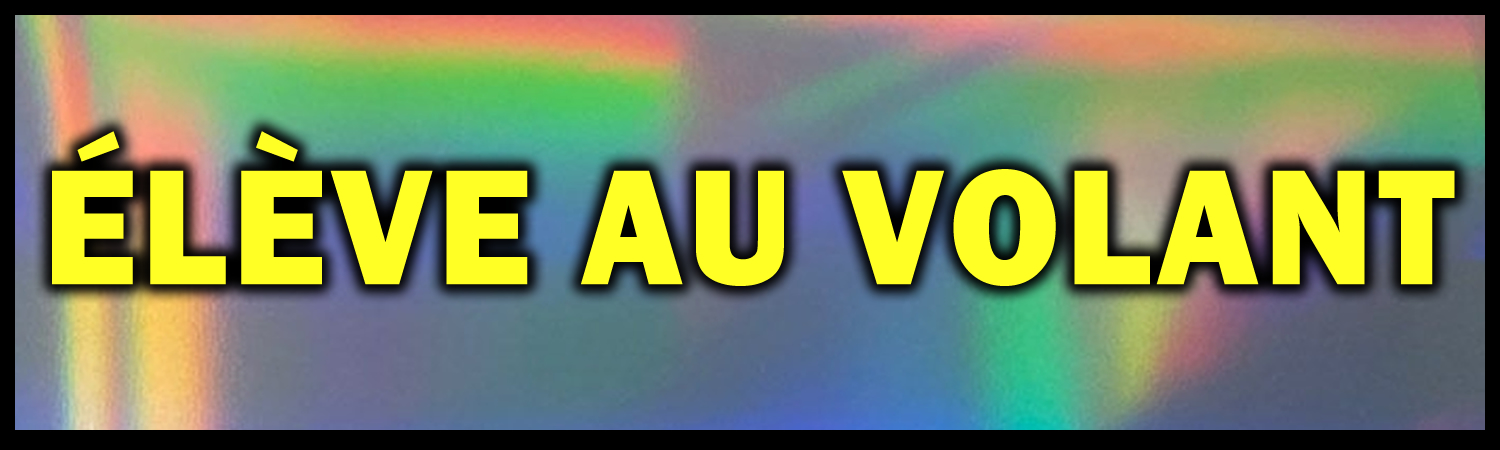 Eleve Au Volant Vinyl Sticker, Window Cling or Magnet in UV Laminate Coating