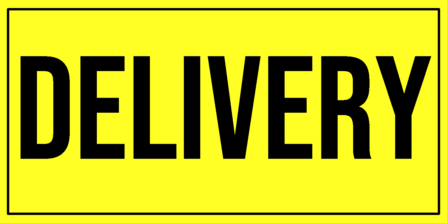 Delivery Vinyl Sticker, Window Cling or Magnet in UV Laminate Coating