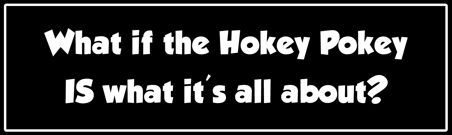 What If The Hokey Pokey IS What Its All About Custom Vinyl Sticker, Window Cling or Magnet in UV Laminate Coating