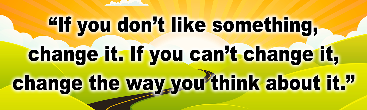 If you dont like something change it if you cant change it change the way you think about it Vinyl Bumper Sticker, Window Cling or Bumper Sticker Magnet in UV Laminate Coating