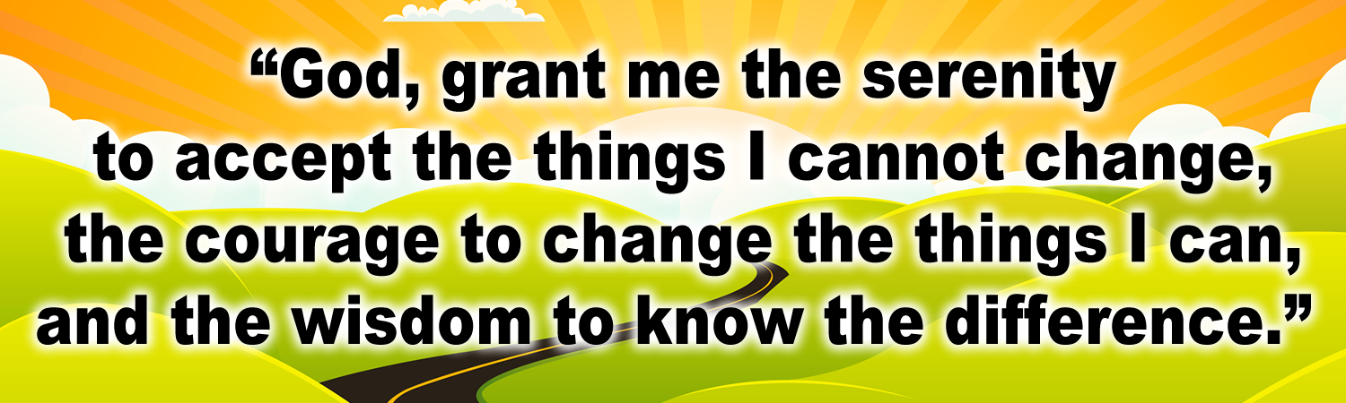 God grant me the serenity to accept the things i cannot change the courage to change the things i can and the wisdom to know the difference Vinyl Bumper Sticker, Window Cling or Bumper Sticker Magnet in UV Laminate Coating