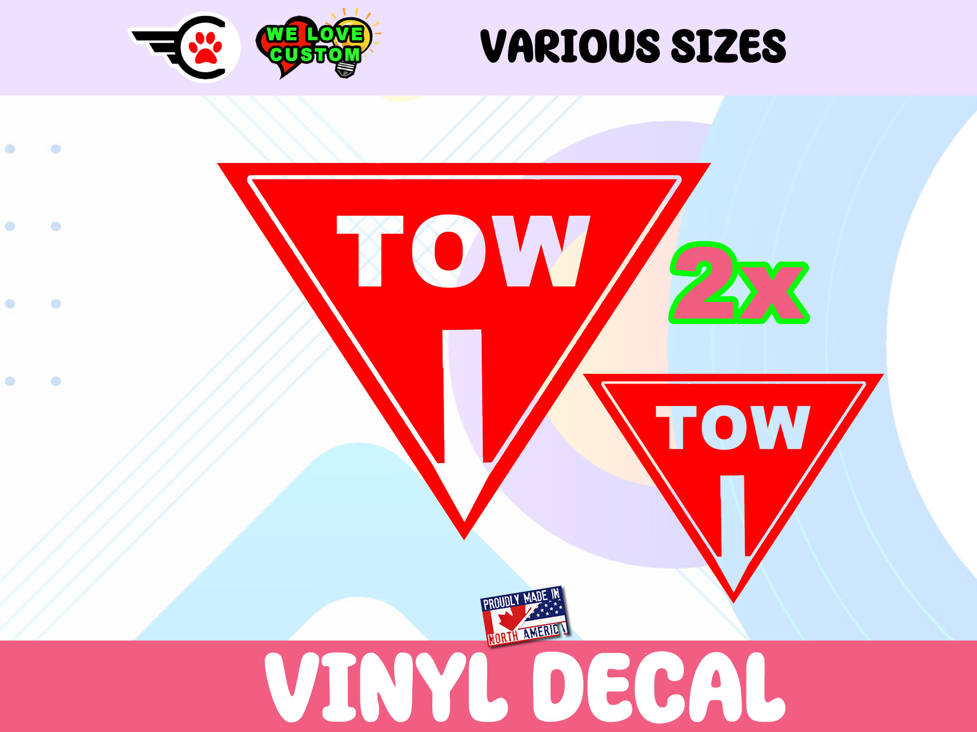 TOW Vinyl Decal
