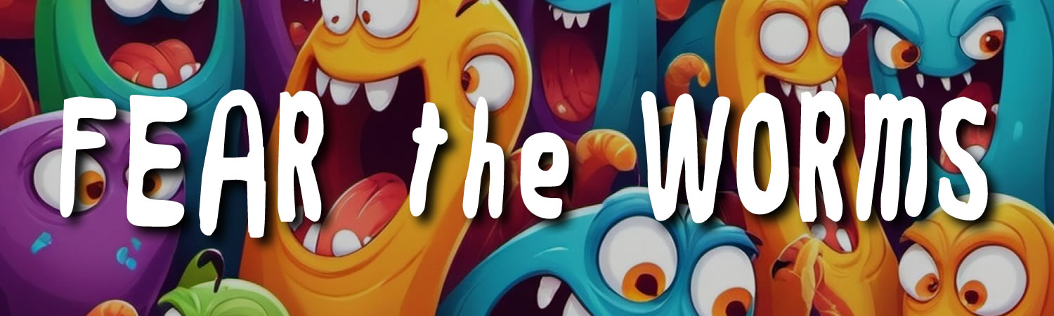 Fear The Worms Vinyl Bumper Sticker Window Cling or Bumper Sticker Magnet in UV Laminate Coating